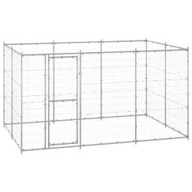 Dog Kennel Silver Galvanized steel Large Durable Dog Kennel