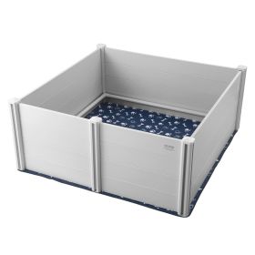 Dog Whelping Box, 59.8 x 59.8 x 24.0in Whelping Box for Dogs and Puppies, Whelping Pen for Puppies, Dog Birthing Box with Rails and Washable Pee
